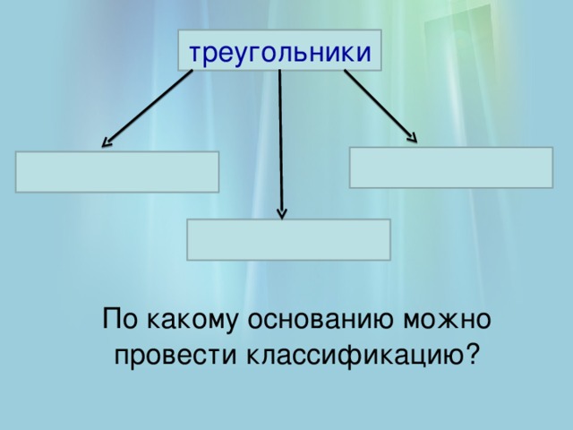 треугольники По какому основанию можно провести классификацию?