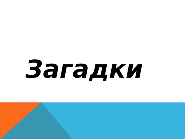 Загадки