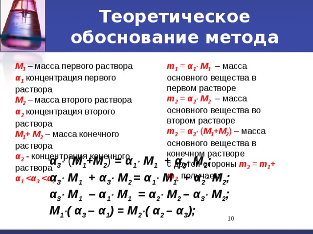 Масса конечного раствора