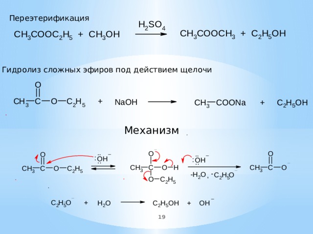 Гидролиз сложных эфиров. Реакция переэтерификации сложных эфиров. Переэтерификация сложных эфиров механизм. Реакция переэтерификации сложных эфиров механизм. Щелочной гидролиз сложных эфиров механизм.